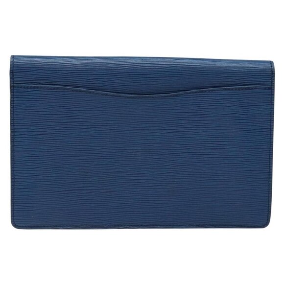 LOUIS VUITTON Epi Montaigne 27 Clutch Bag Blue M52655 LV Auth 135873 - Picture 3 of 16